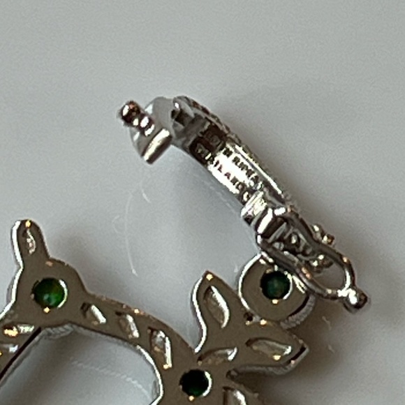 Judith Ripka Sterling Silver Peridot Chalcedony Libra ♎️ Zodiac Pendant NEW - Picture 4 of 7